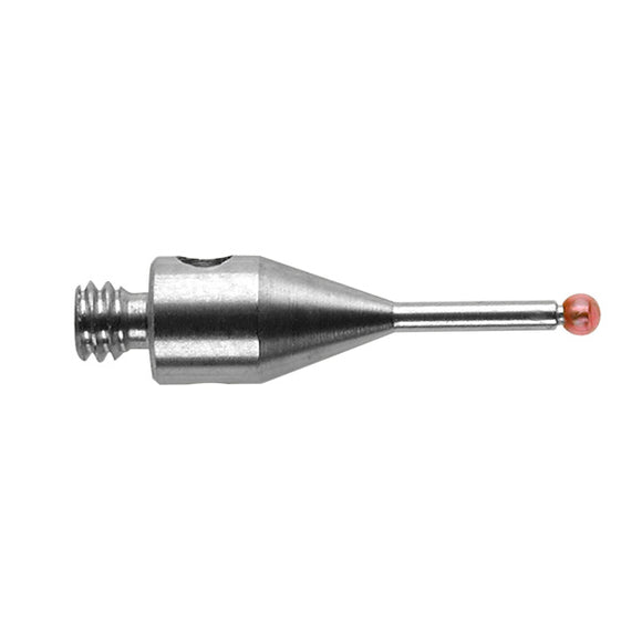 M2-Kugeltaster Ø1,0xL10,0mm, VA/Rubin, 630.00001
